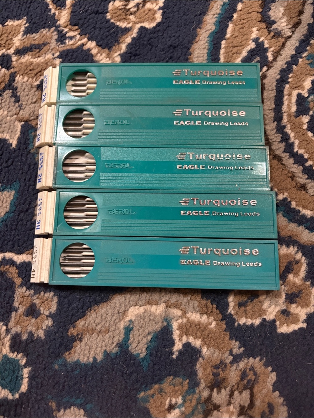 Vintage Eagle Turquoise Drawing Leads by Berol